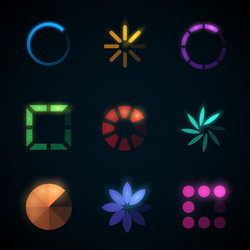 loading progress bar and preloader icons vector image