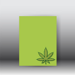 Medical cannabis plant hemp poster vector