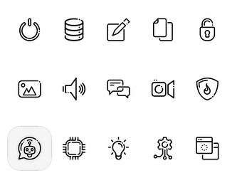 simple icon on a theme artificial intelligence vector image