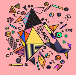 triangle geometric forms for summer design event vector image