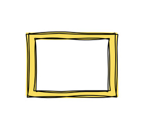 abstract color frame for picture as line drawing vector