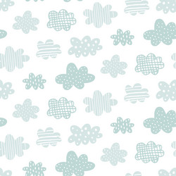 Cloud pattern cute sky seamless background Vector Image