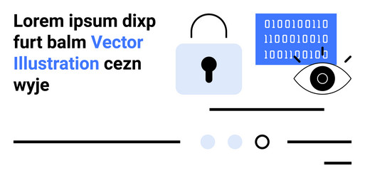 cybersecurity and data protection with lock vector image