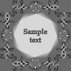 frame for text with a monochrome pattern vector image
