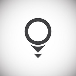 geolocation related icon on background for graphic vector image