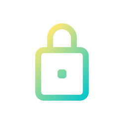 padlock pixel perfect gradient linear ui icon vector image