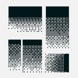 set of abstract geometric pattern grid background vector image
