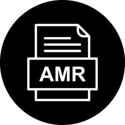 amr file document icon vector