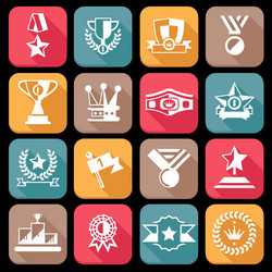 Award icons set vector