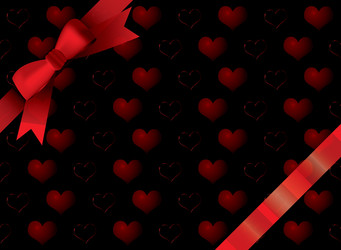 Ribbon heart vector