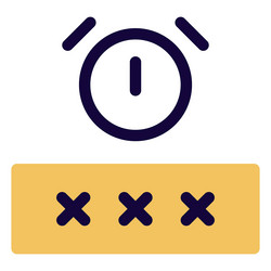 use to confirm identity with one time password vector image