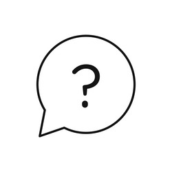 comment question icon simple thin line vector image