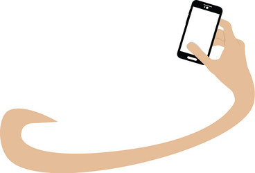 hand holding a cellphone vector