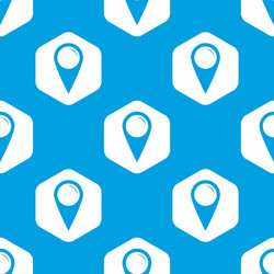 map pointer hexagon pattern vector image