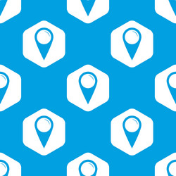 Map pointer hexagon pattern vector