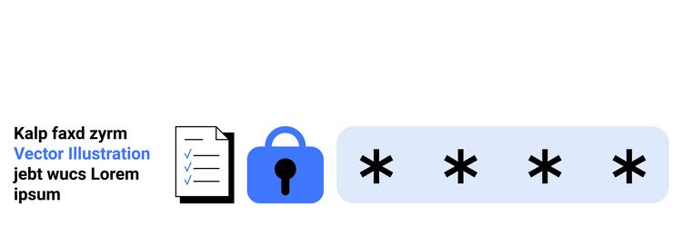 secure file access with lock document vector image
