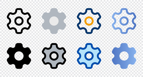 Setting icons in different style vector