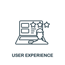 User experience icon monochrome simple web design vector
