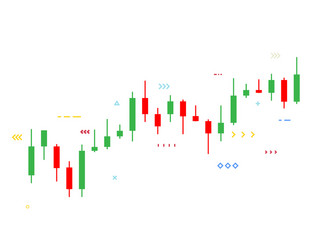Green and red japanese candlestick graph trading Vector Image