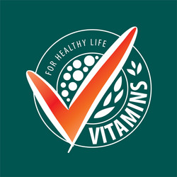 Logo vitamins vector