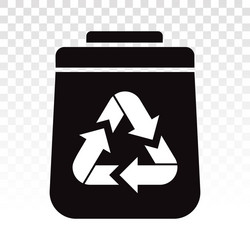 recycle symbol or recycling arrows flat icon vector