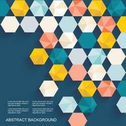 Retro Geometric Pattern Background vector image