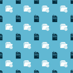set note paper with pinned pushbutton and folder vector image