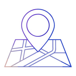 simple map marker icon with navigation concept vector image