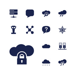 13 cloud icons vector