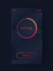 Progress screen mobile app interface ui design vector