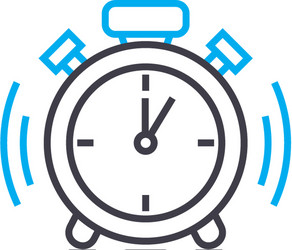 Punctuality thin line stroke icon vector