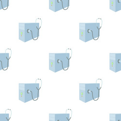 repair of computer system unit pattern seamless vector image