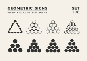 Set of eight minimalistic trendy shapes stylish vector