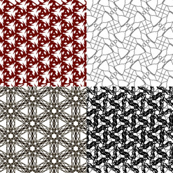 Set of pattern modern stylish texture repeating vector