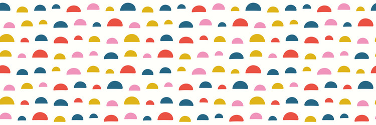 abstract pattern border of colourful semi circles vector