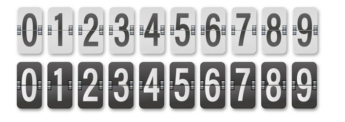 countdown timer with different numbers isolated vector image