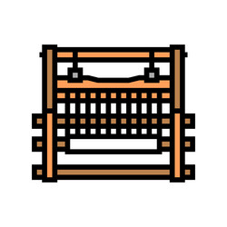 manual loom industry color icon vector image