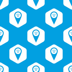 wi-fi pointer hexagon pattern vector image