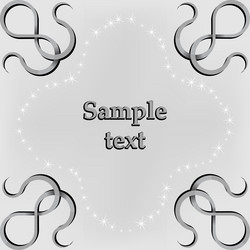 frame for text with a monochrome pattern vector image