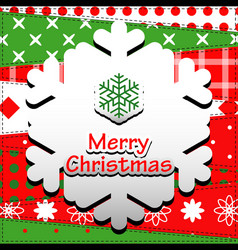 patchwork background with snow flake vector
