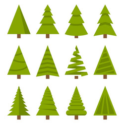 Cartoon christmas trees Royalty Free Vector Image