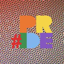 Lgbt pride month with typography text vector