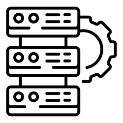 server workflow icon outline work process vector image