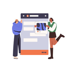 ux ui designer building mobile app interface vector image