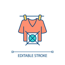 do not tumble dry rgb color icon vector