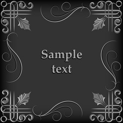 frame for text with a monochrome pattern vector image