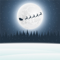 reindeer in harness with sleigh santa claus Vector Image