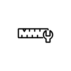 ruler setting icon perfect for application web vector image