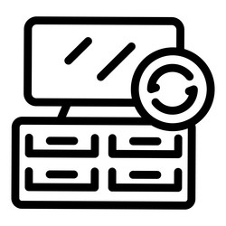 computer network updating with circular arrows vector image