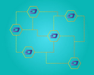 Dash blockchain work technology background vector